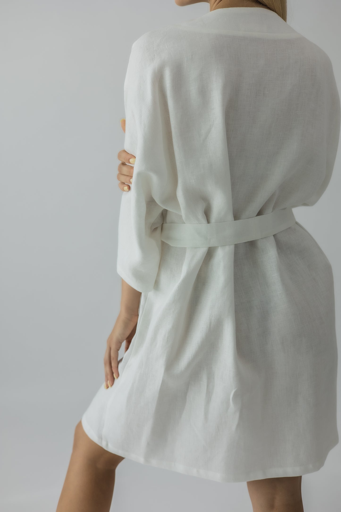 Beach TIE-BELT WRAP BLOUSE