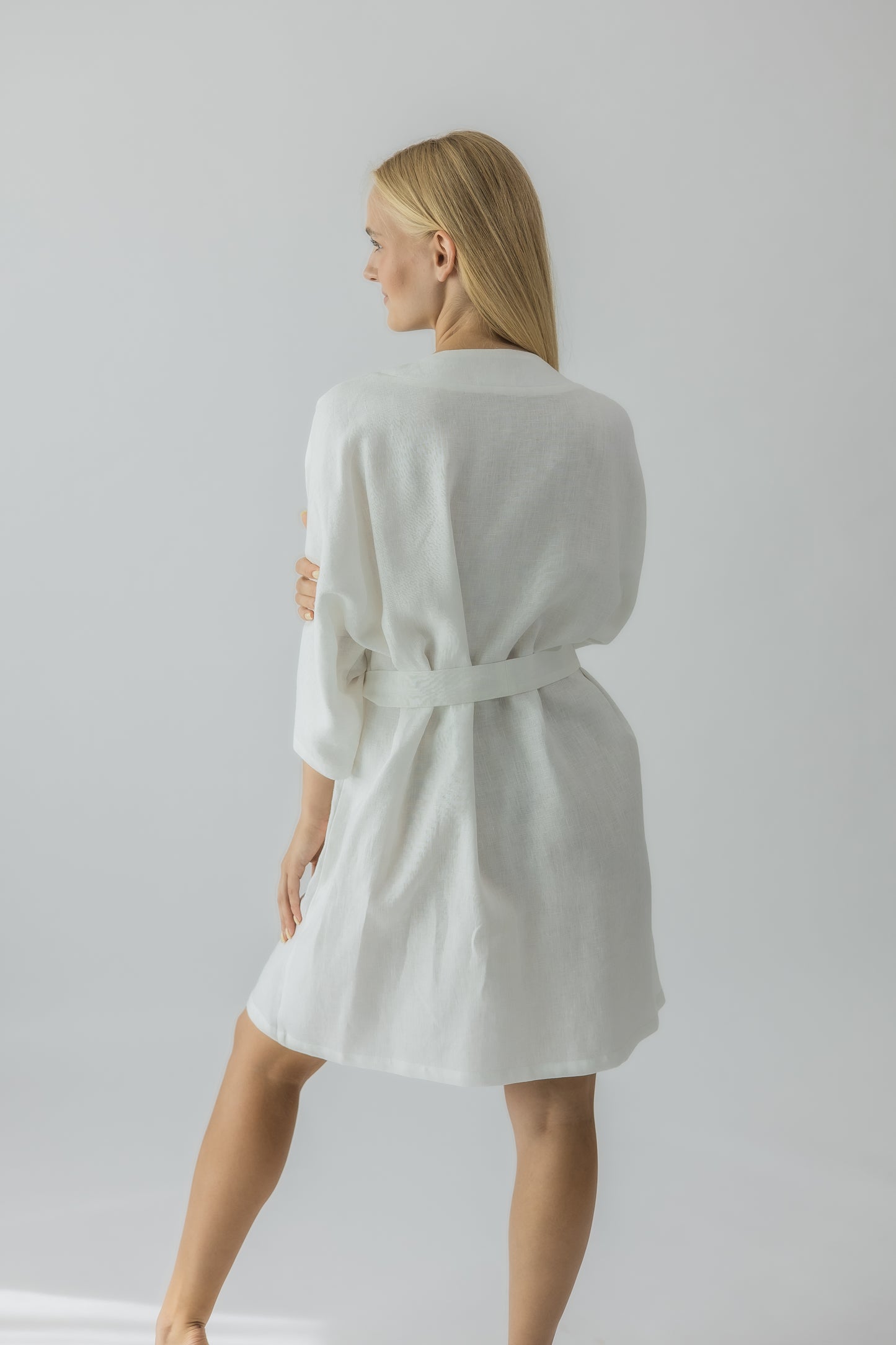 Beach TIE-BELT WRAP BLOUSE