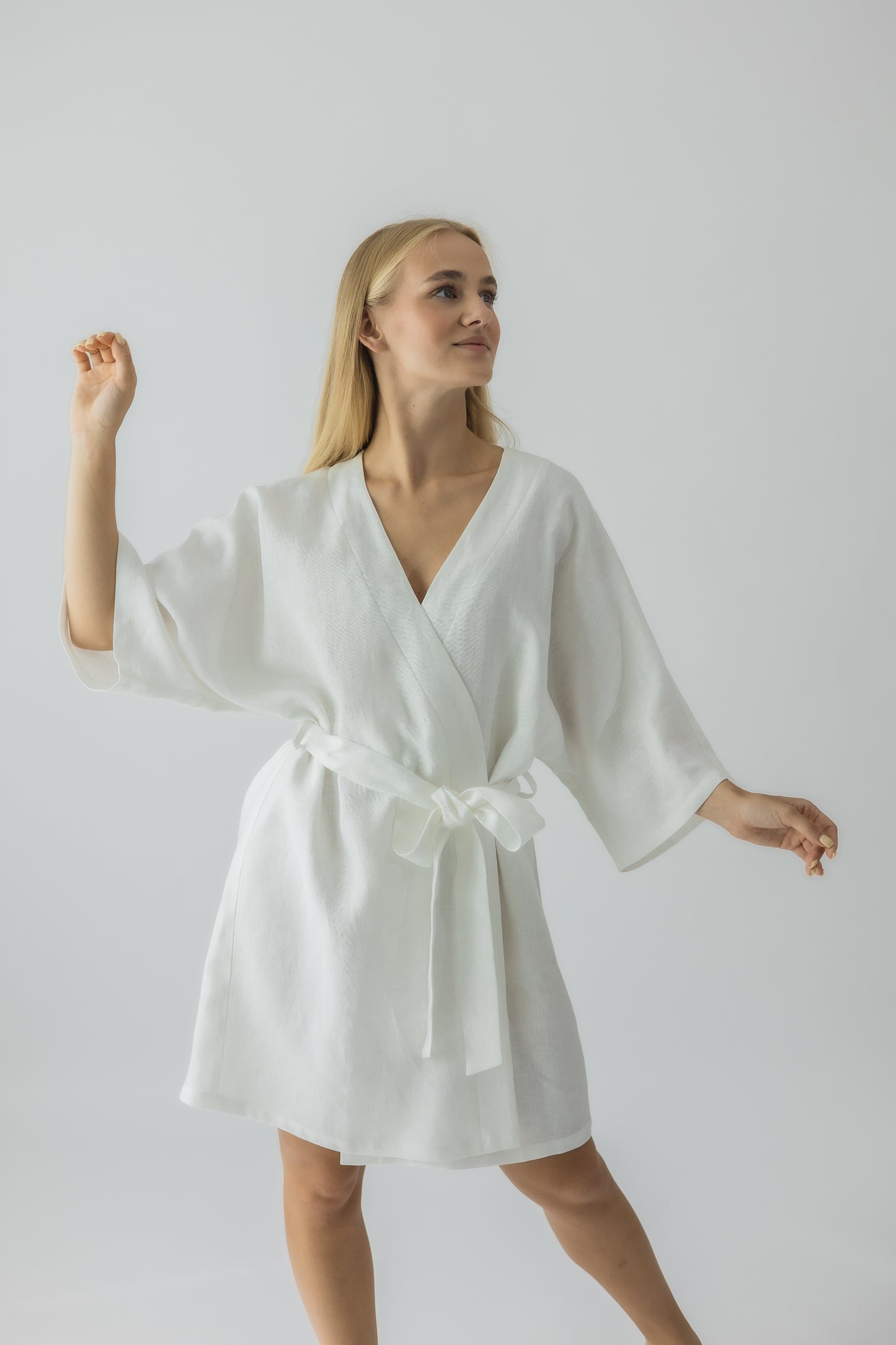 Beach TIE-BELT WRAP BLOUSE