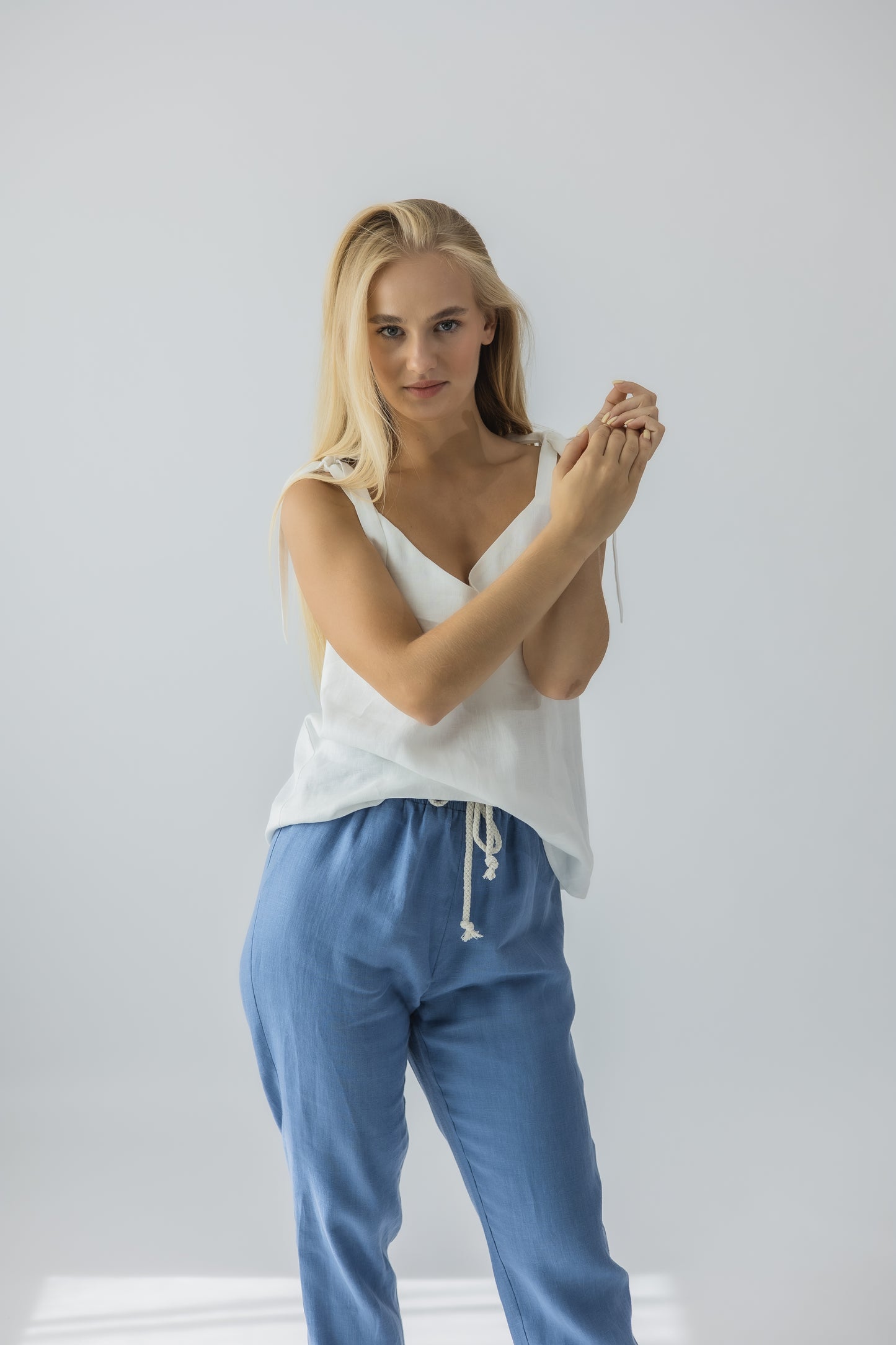 Cigarette pull-on trousers