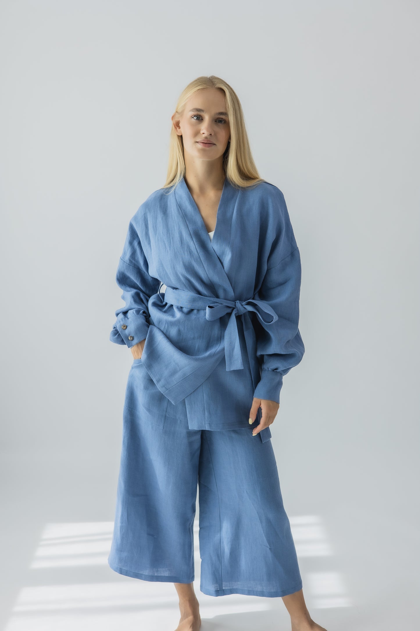 Wide-leg pull-on culottes