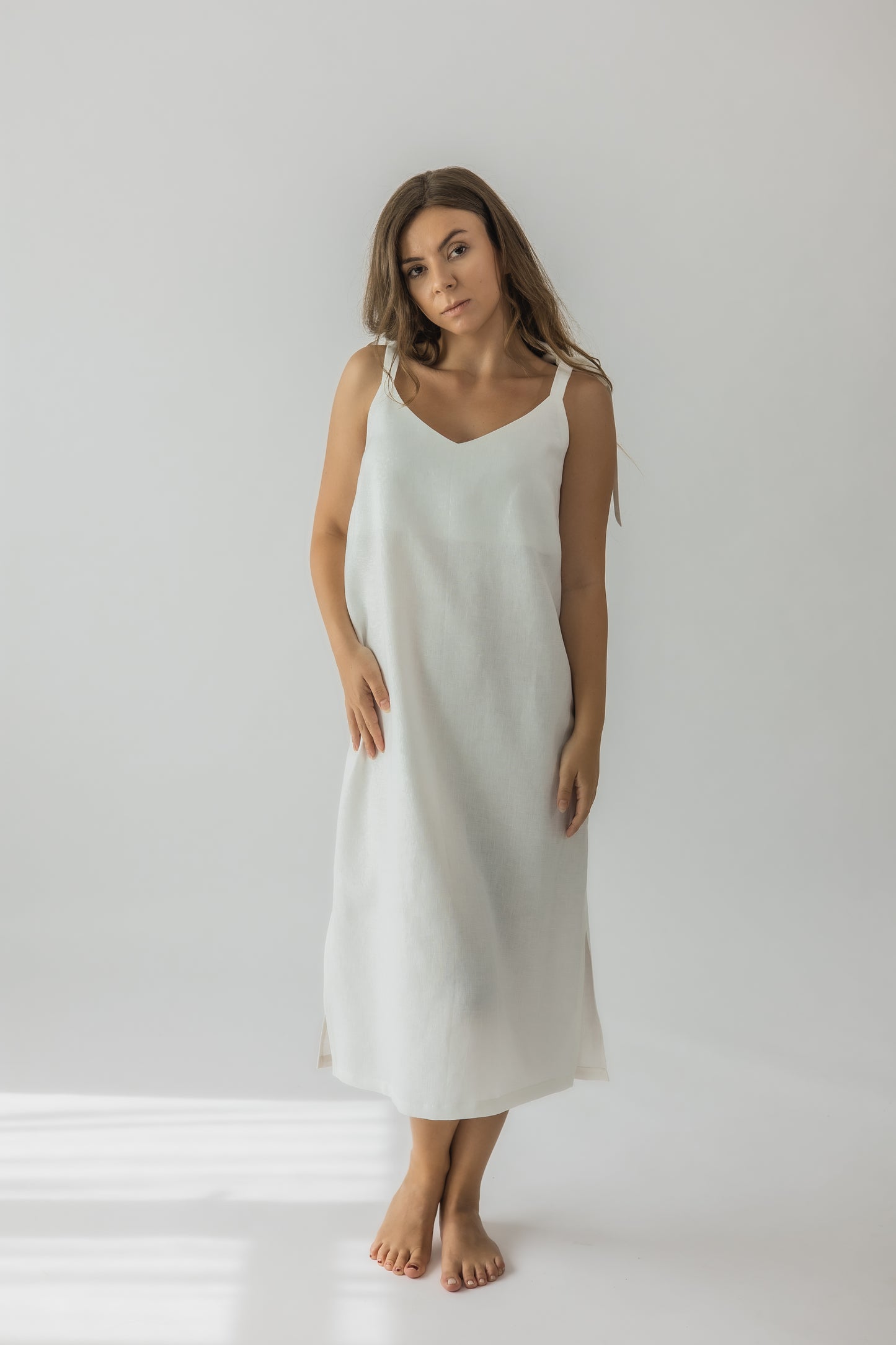 Tie-strap midi dress