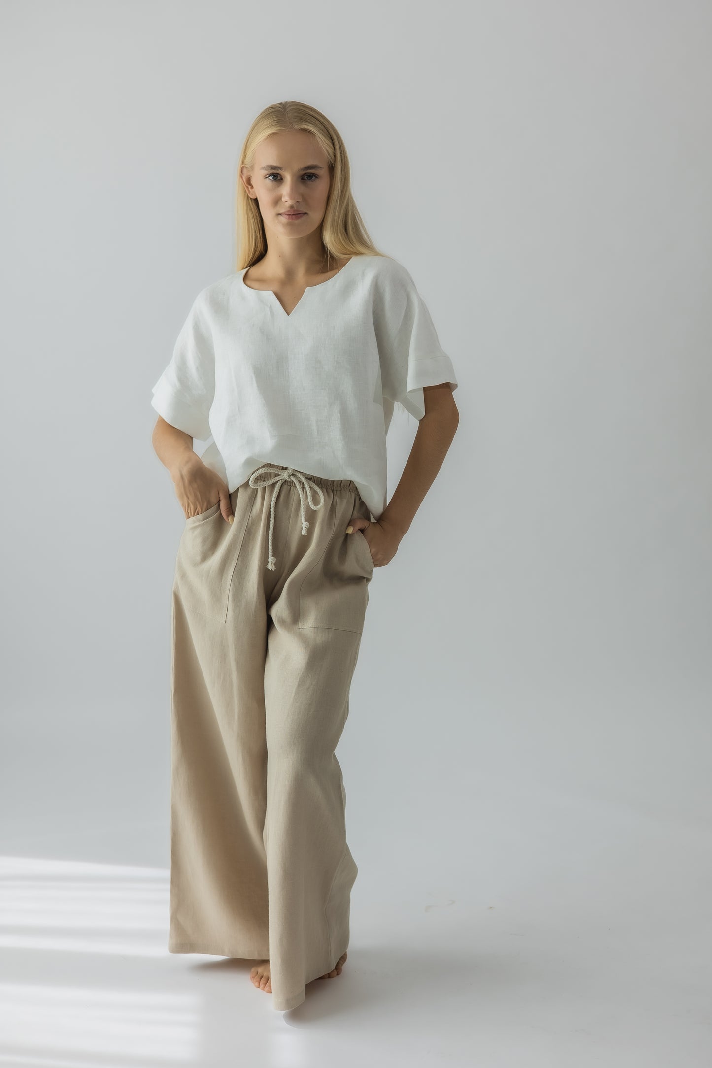 Wide pull-on trousers